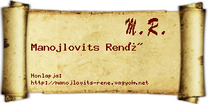 Manojlovits René névjegykártya